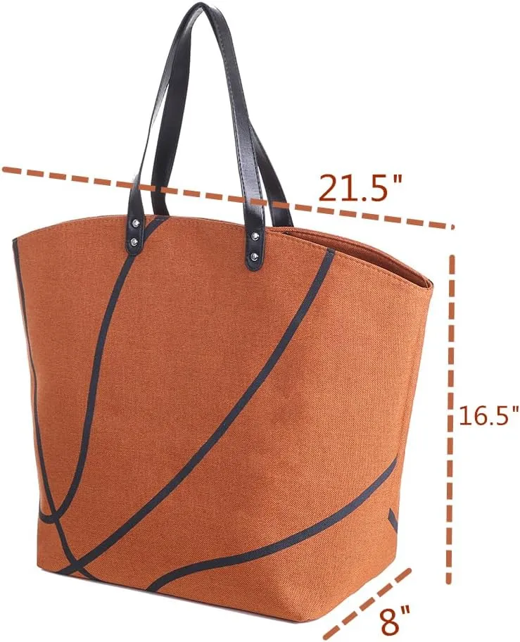 Large Baseball Tote Bag Sports Prints Utility Tote Beach Bag Travel Bag