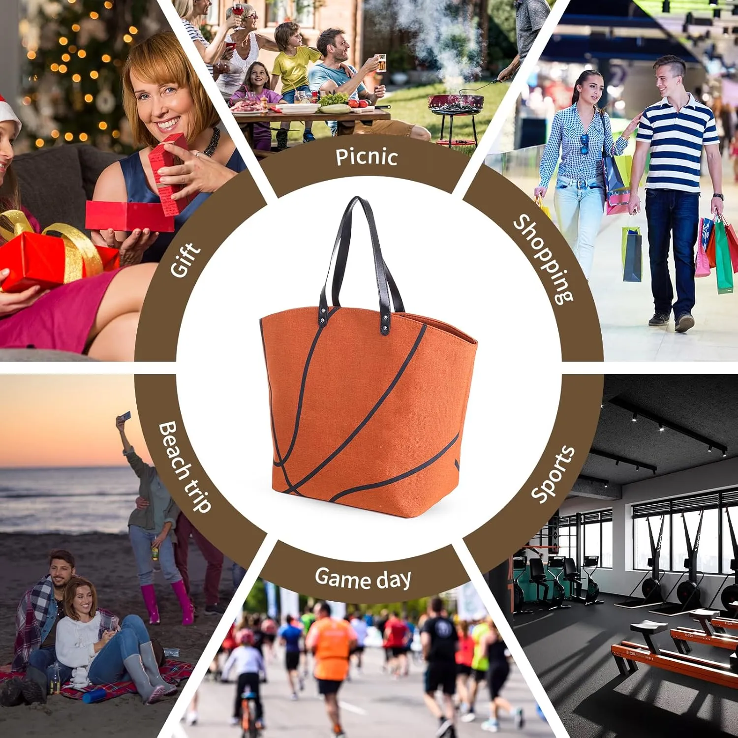 Large Baseball Tote Bag Sports Prints Utility Tote Beach Bag Travel Bag