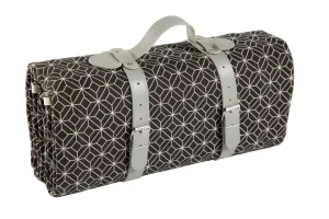 Large Black Geometric Picnic Blanket