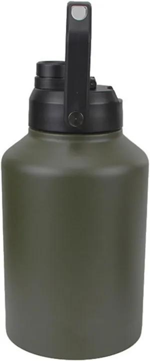 Large Capacity Insulated Cooling Water Bottle 134oz with Folding Handle Large Outdoor Portable Water Bottle with Large Mouth for Easy Cleaning, Insulated Mug for Outdoor Travel Picnic