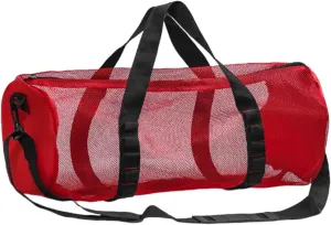 Large Capacity Meshes Duffels Gear Bag Scubas Diving Snorkeling Equipment Storage Bag Tear-Resistant Nylon Duffels Bag, Red Color