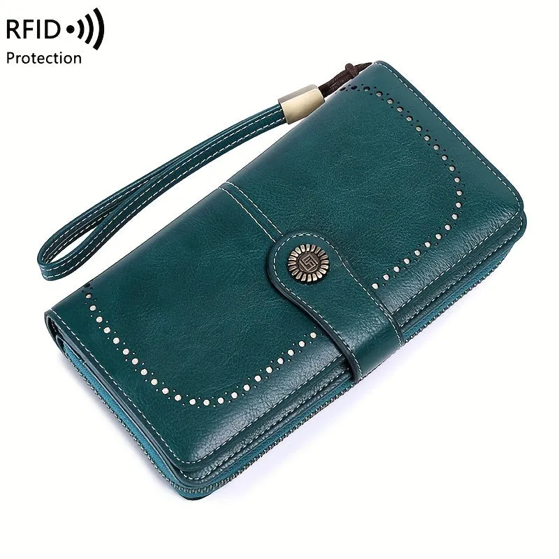 Large Capacity | Retro RFID Travel Wallet