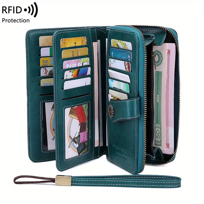 Large Capacity | Retro RFID Travel Wallet
