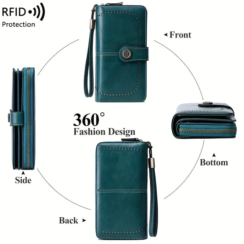 Large Capacity | Retro RFID Travel Wallet