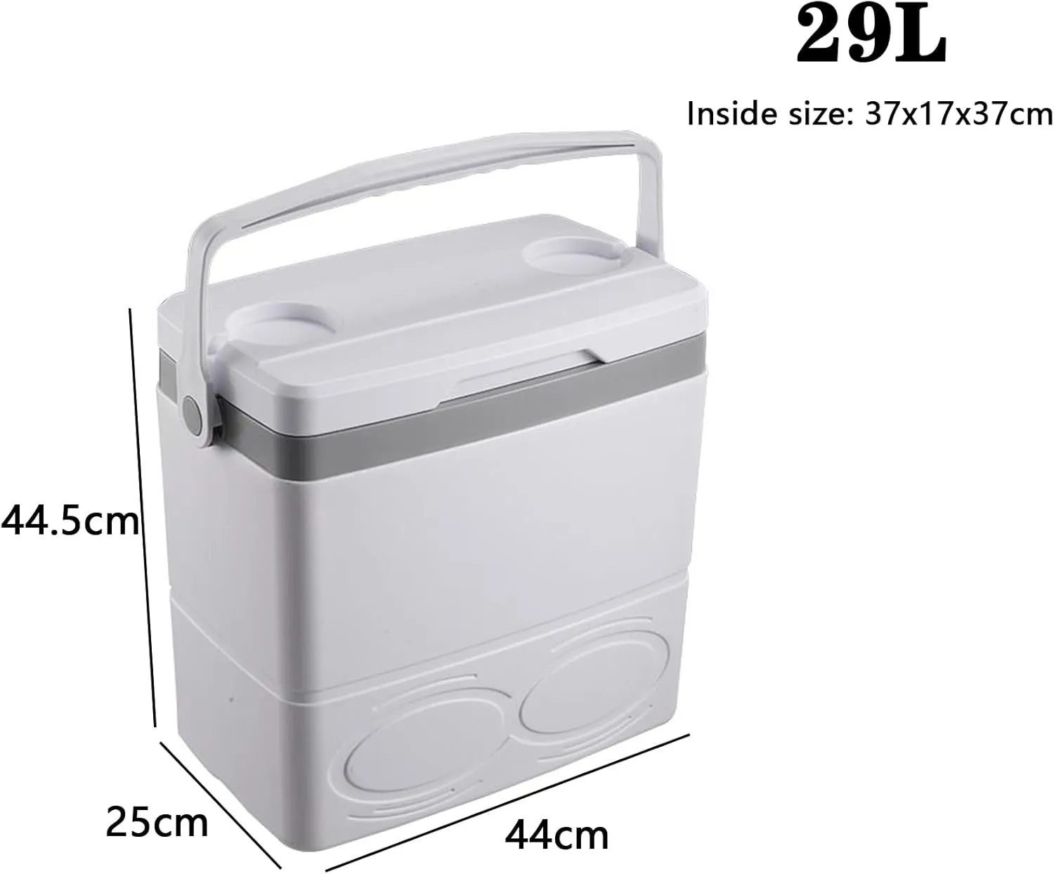 Large Ice Box,Cooler Box,EPS Insulation Layer,Keeps Cool for up to 48h,Portable Carrying Handle Design,Suitable for Outing,Picnic,Camping,Hiking,Beach,8.5L/19L/29L
