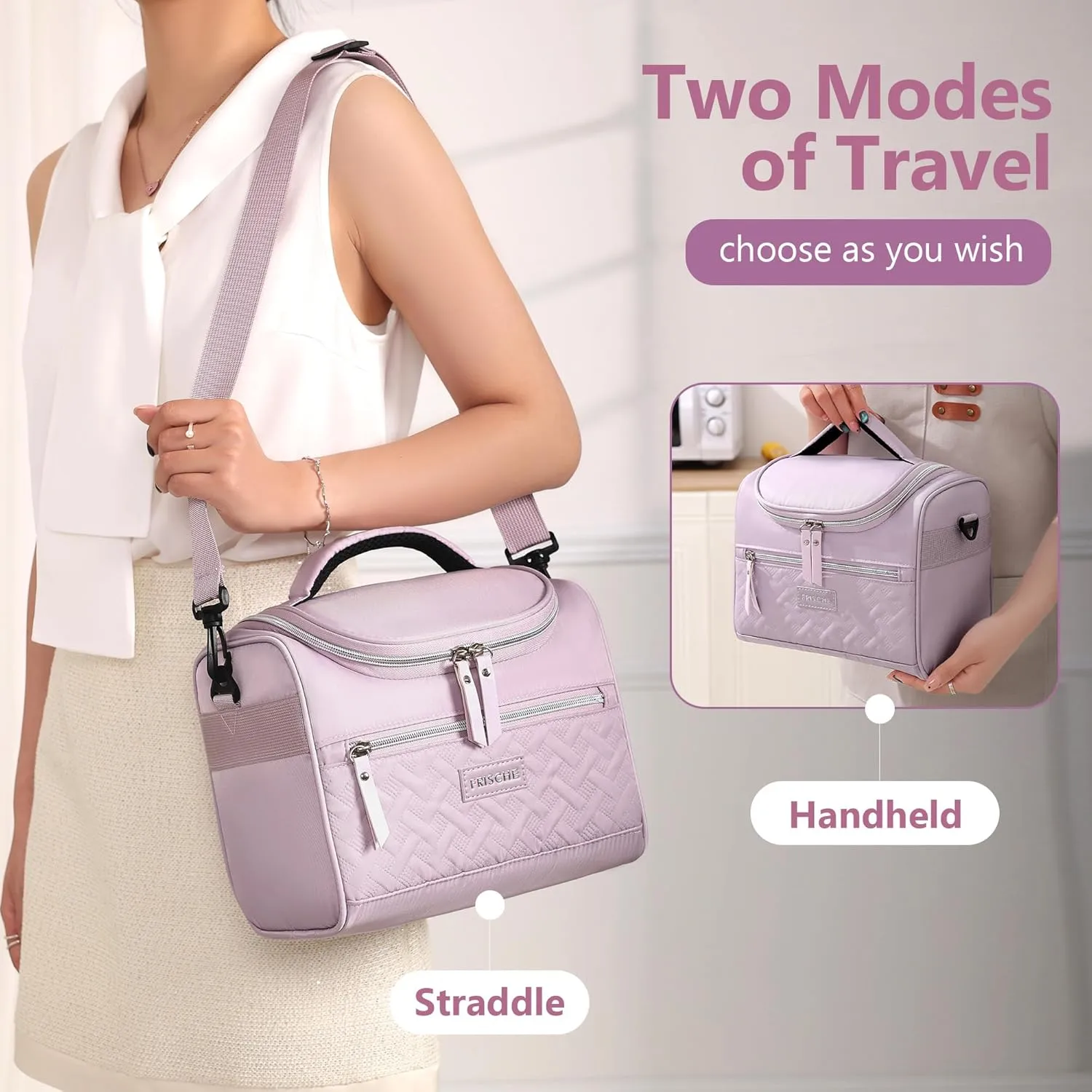 Large Lunch Bag Reusable, 8.5L Insulated Lunch Box with Adjustable Shoulder Strap, Soft Cooler Bag Leak-proof Insulation, Women's Insulated Lunch Bag for Work, Picnic, Travel (Sage Green)