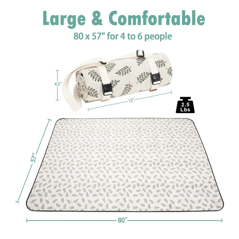 Large Picnic Blankets with Waterproof Backing