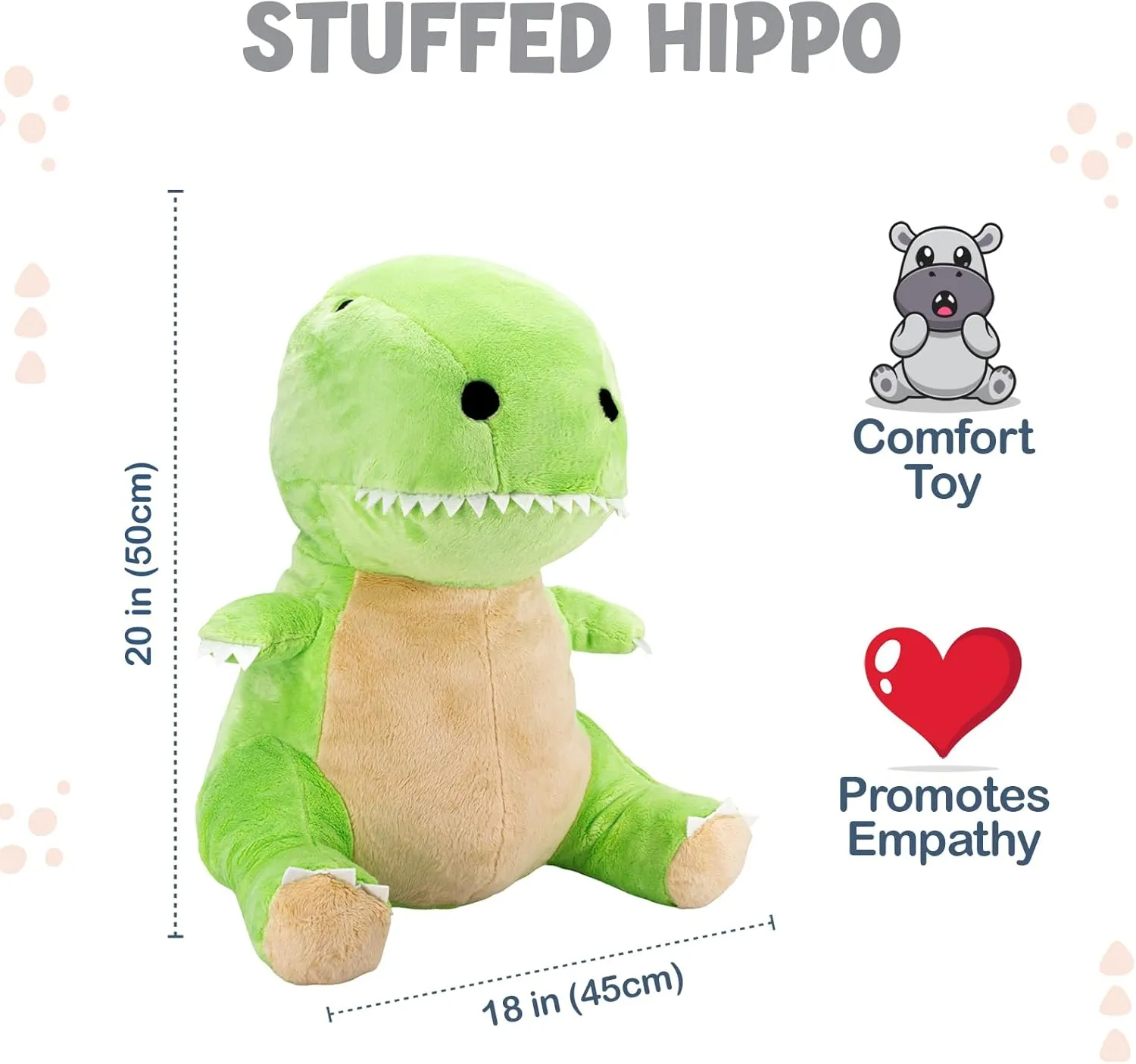 Large Stuffed Dinosaur, Plush Dino, Stuffed Tyrannosaurus Animal Toy, Valantine Gifts for Boys Girls Kids 20 Inches