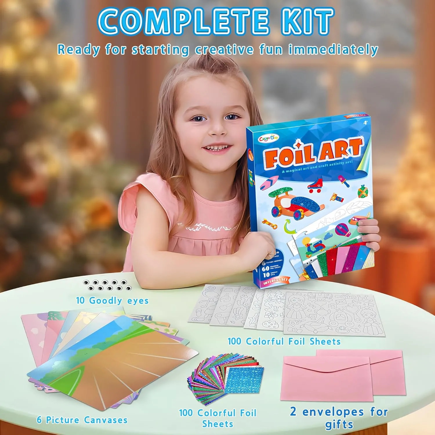 LariRob Foil Art Kit for Kids Racing, Airplane & Boys Craft Foil Painting Set, Craft Kits & Supplies, DIY Arts and Crafts for Boy Girls Age 3 , Racing, Airplane & Boys Birthday Gifts Travel Toy(Blue)