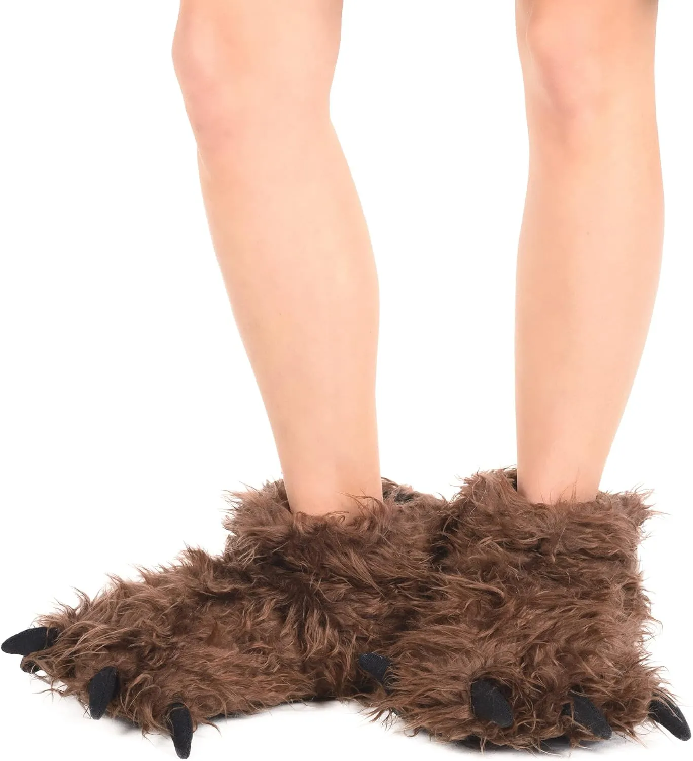 Lazy One Animal Paw Slippers for Kids and Adults, Fun Costume for Kids, Cozy Furry Slippers