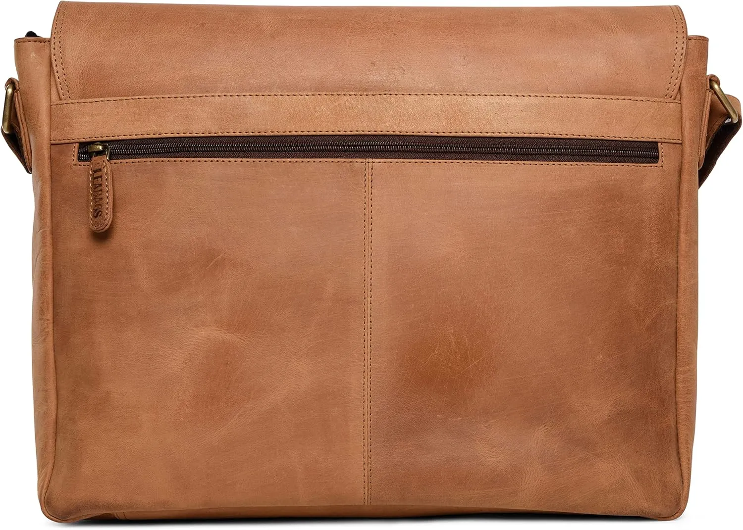 LEABAGS Acapulco genuine buffalo leather shoulder bag I Vintage look I 15 inch laptop I Office Messenger bag I Briefcase