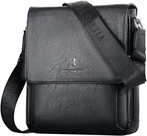 Leathario Men's Crossbody Bag, Vegan Leather, Shoulder Purse Side Sling Satchel, Small Messenger for Travel Work Daily