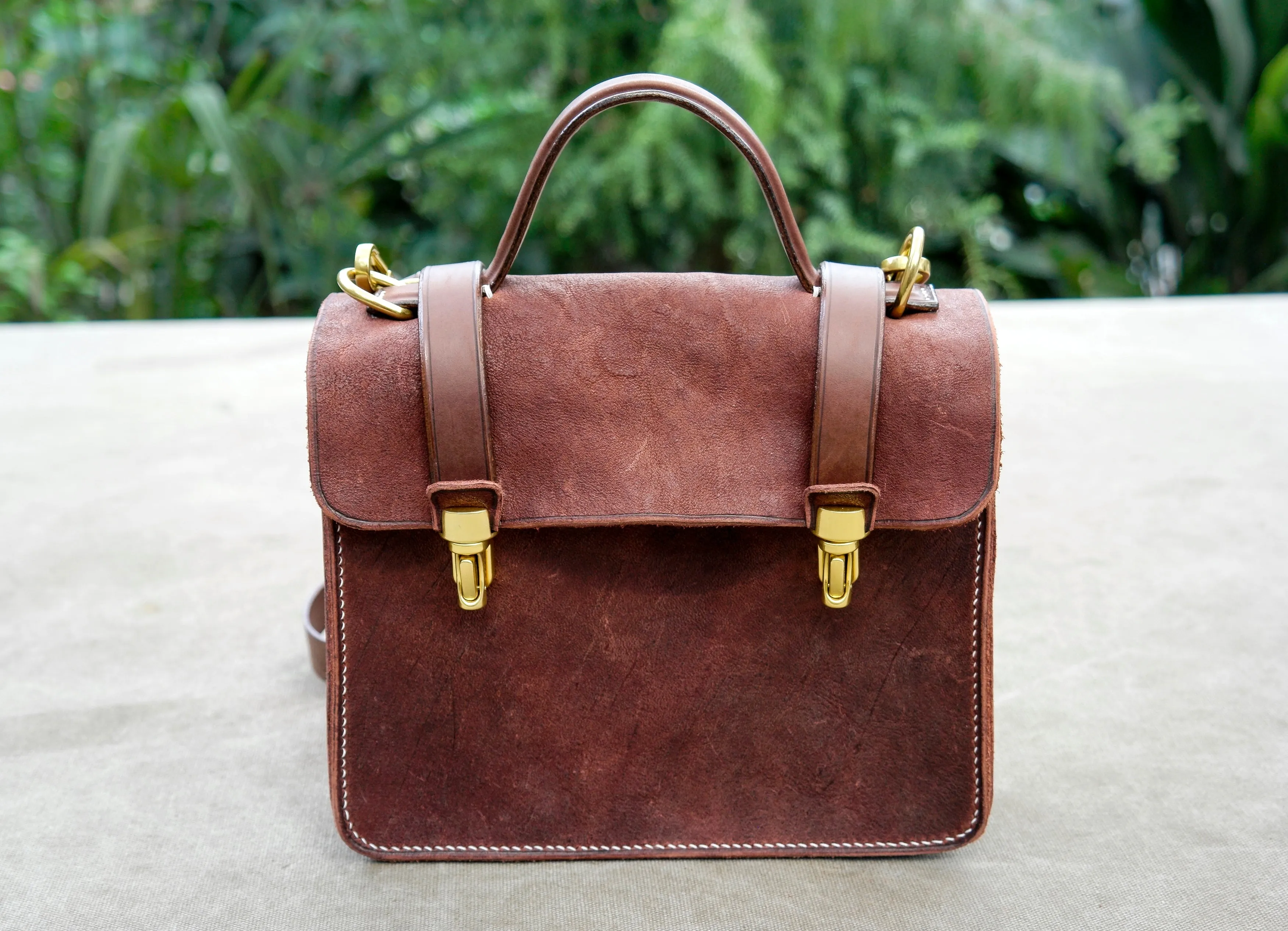 Leather Cambridge Bag, Mini Messenger Bag