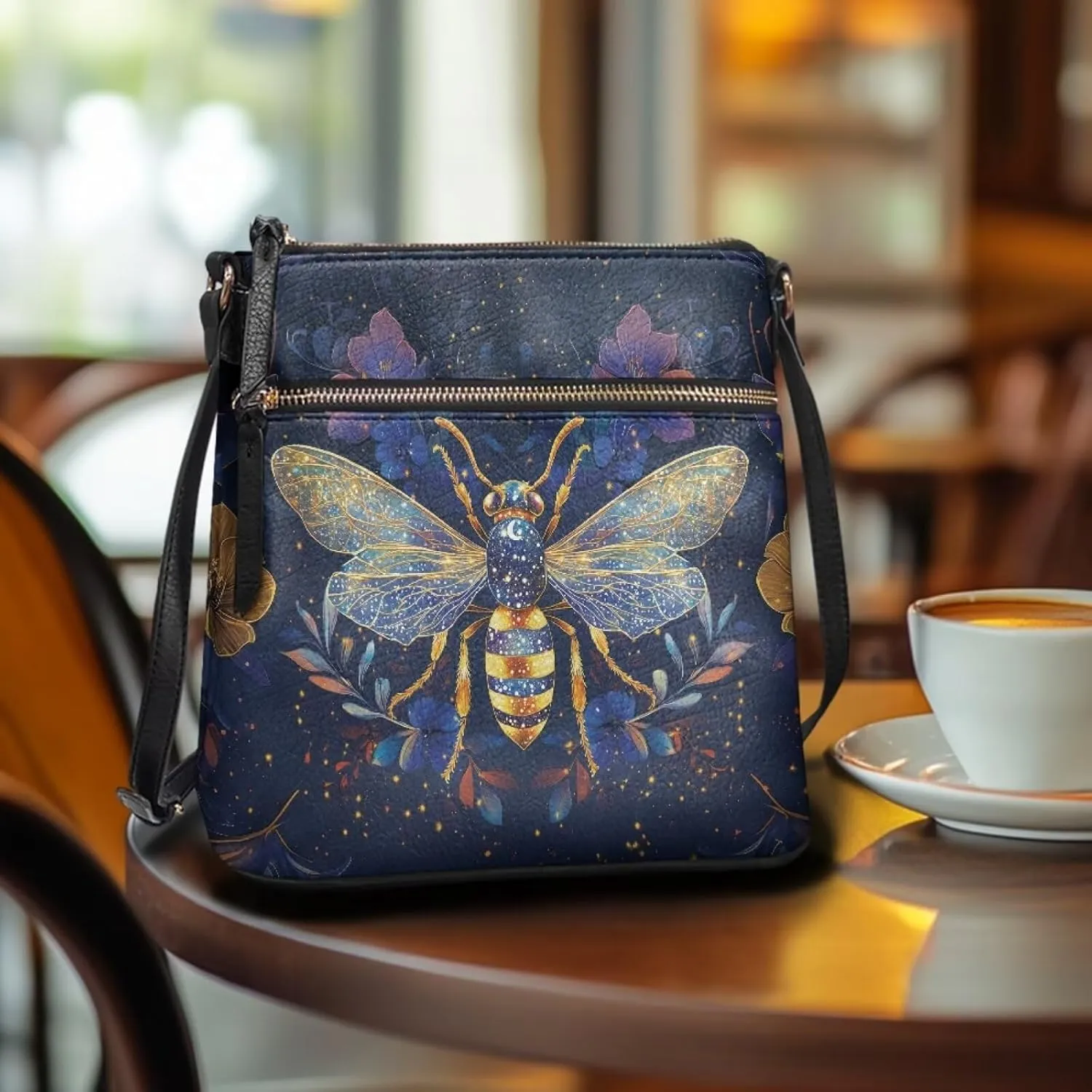 Leather Crossbody Hobo Purses for Women, Ladies Shoulder Bags Handbags Sling Messenger Bag