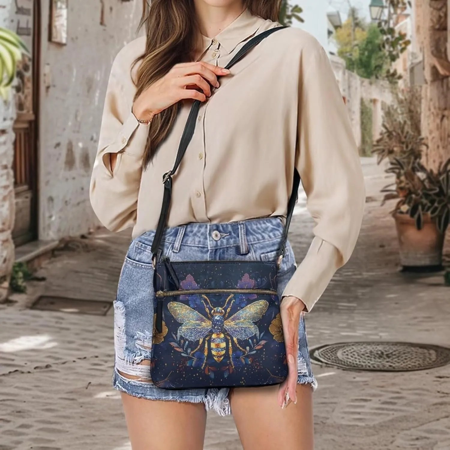 Leather Crossbody Hobo Purses for Women, Ladies Shoulder Bags Handbags Sling Messenger Bag