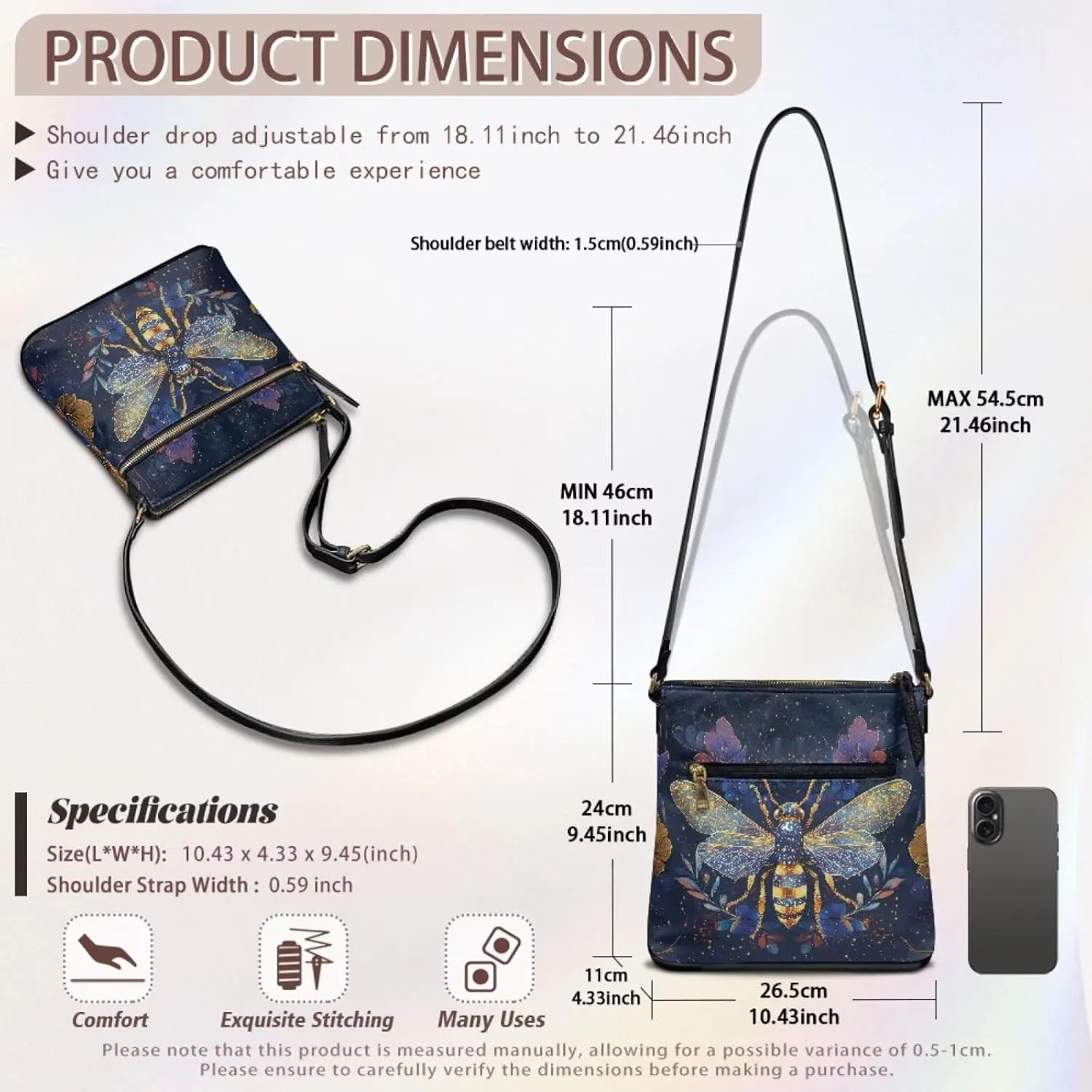 Leather Crossbody Hobo Purses for Women, Ladies Shoulder Bags Handbags Sling Messenger Bag