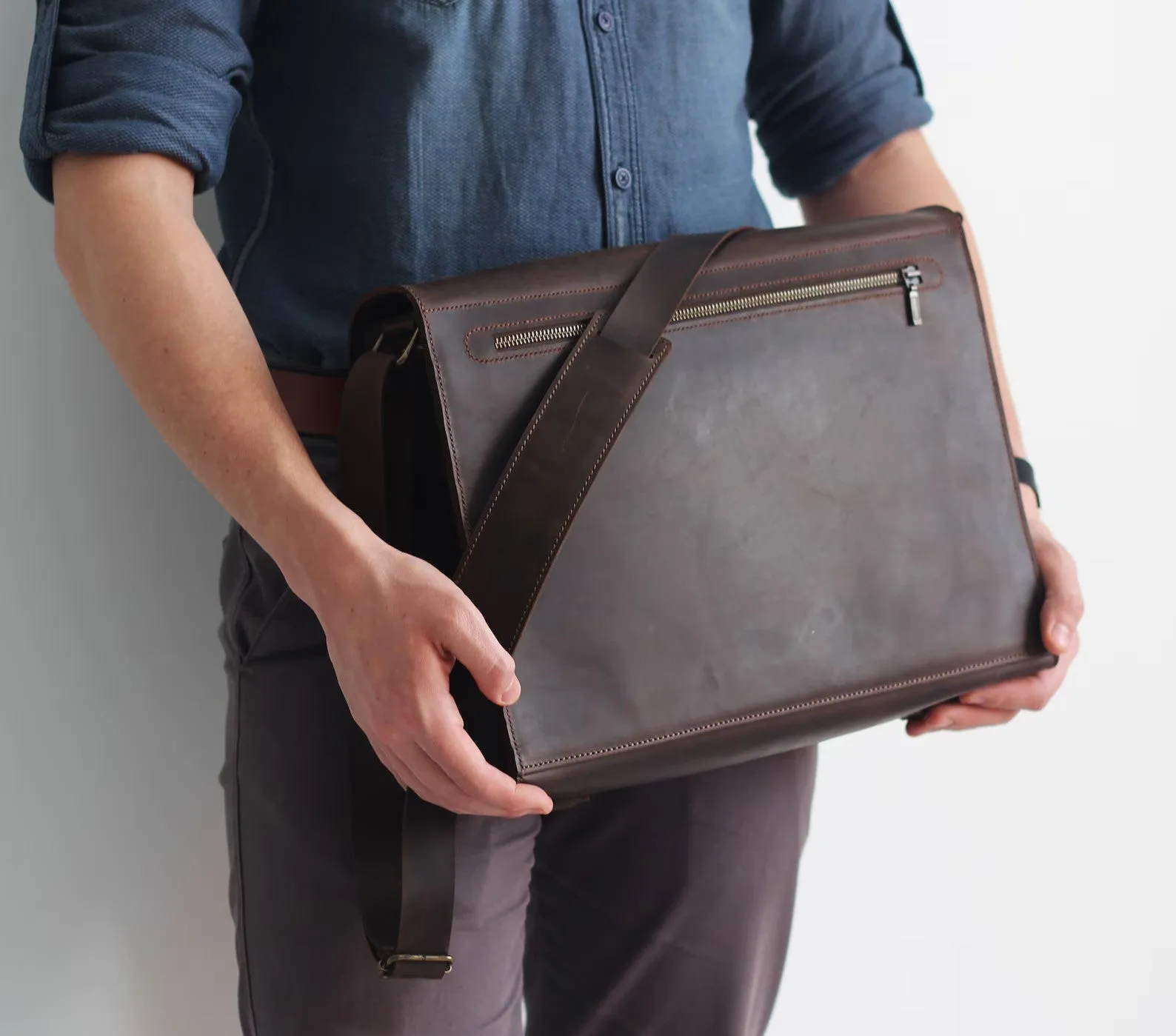 Leather Laptop Bag, Leather Shoulder Bag