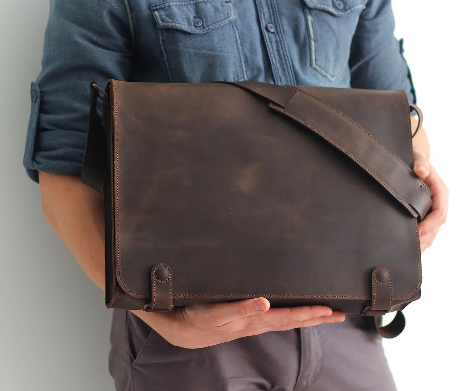 Leather Laptop Bag, Leather Shoulder Bag