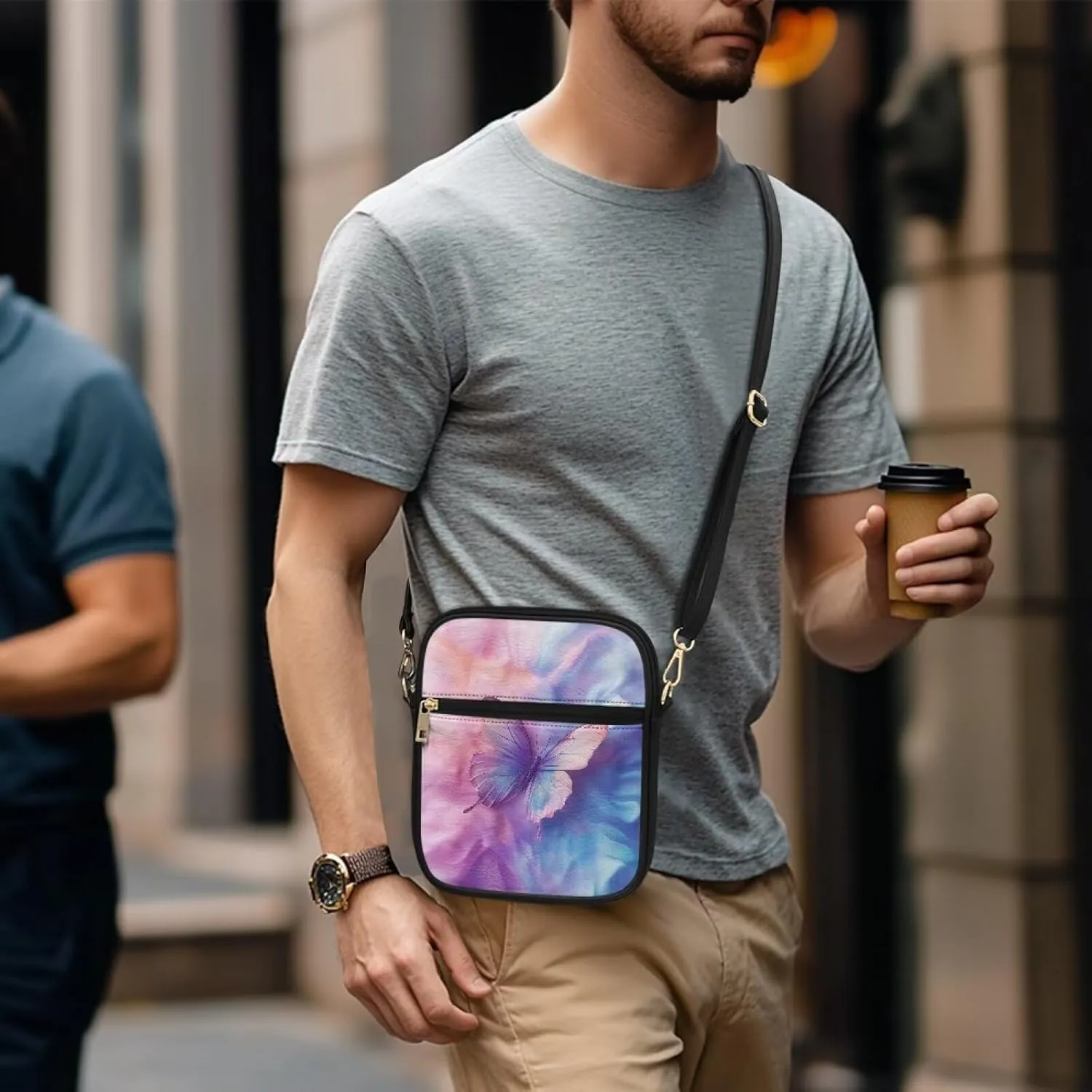 Leather Messenger Bag with Card Slots Inside for Unisex Small Cross Body Shoulder Satchel Bag for Casual Work Trip