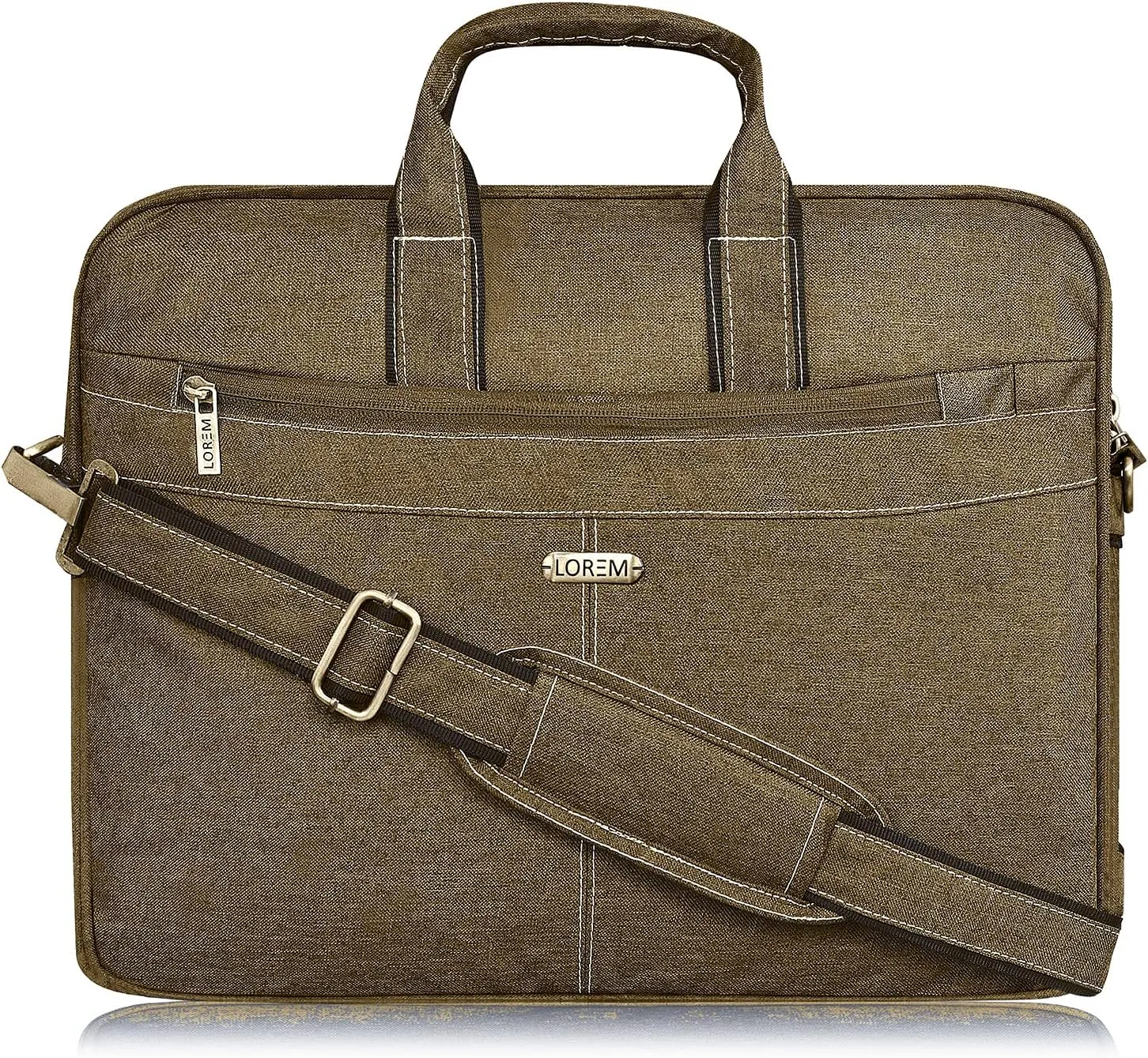 Leather Messenger Shoulder Bag Travel Crossbody Purse Briefcase Business Bag for 12Inch Laptop