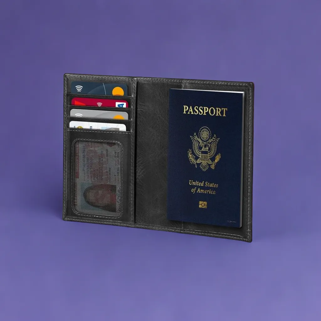 Leather Passport Case and Luggage Tag