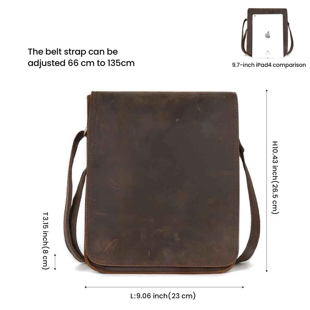 Leather Sleek Design Men's Crossbody Bag