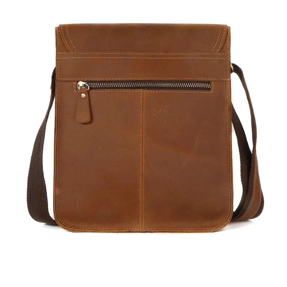 Leather Sleek Design Men's Crossbody Bag