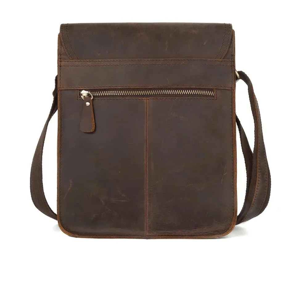 Leather Sleek Design Men's Crossbody Bag