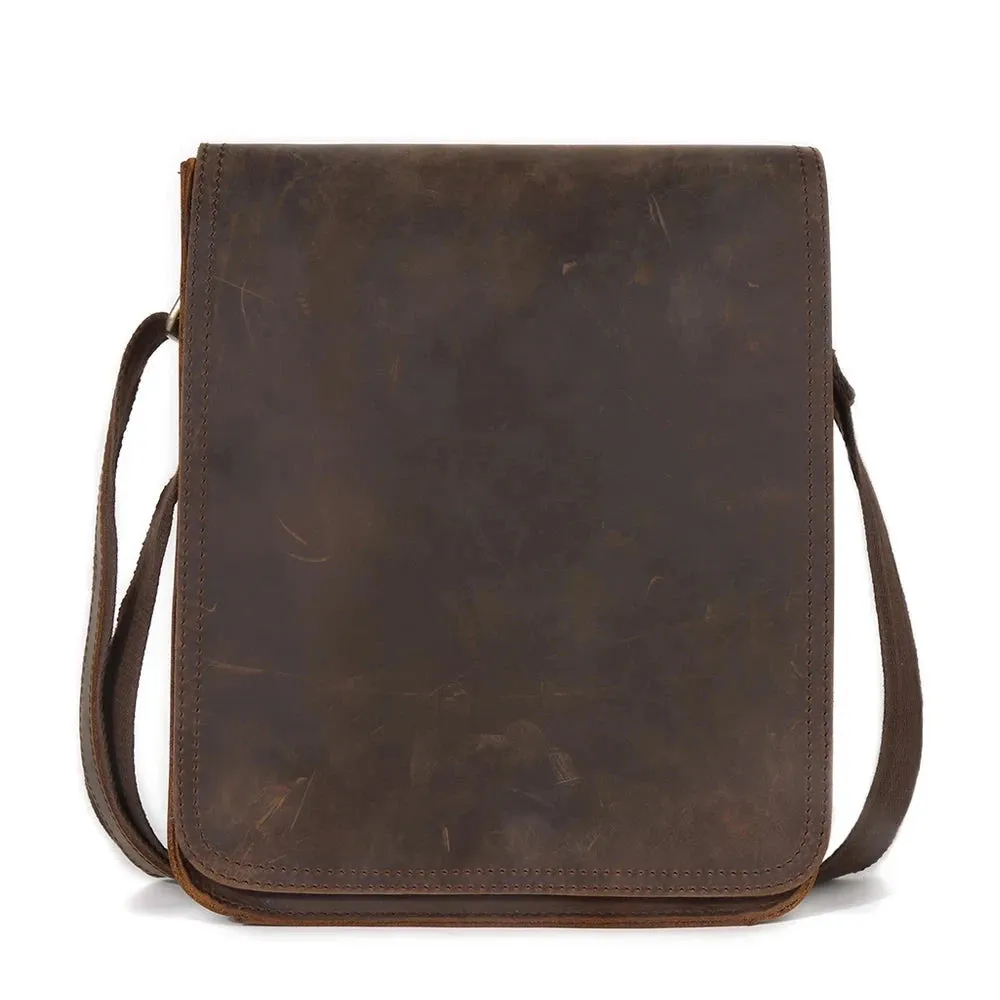 Leather Sleek Design Men's Crossbody Bag