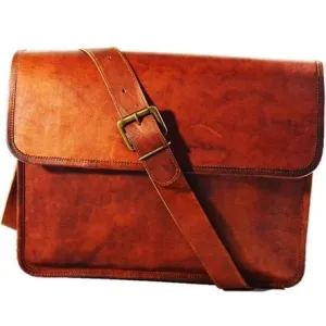 Leather Vintage Flap Messenger Bag Men