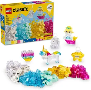 LEGO Classic Magical Transparent Box - Preschool Learning Toy for Boys and Girls, Ages 5  - Gift for Birthdays - Beginner Construction Set - Colorful Building Bricks Toy - 11040