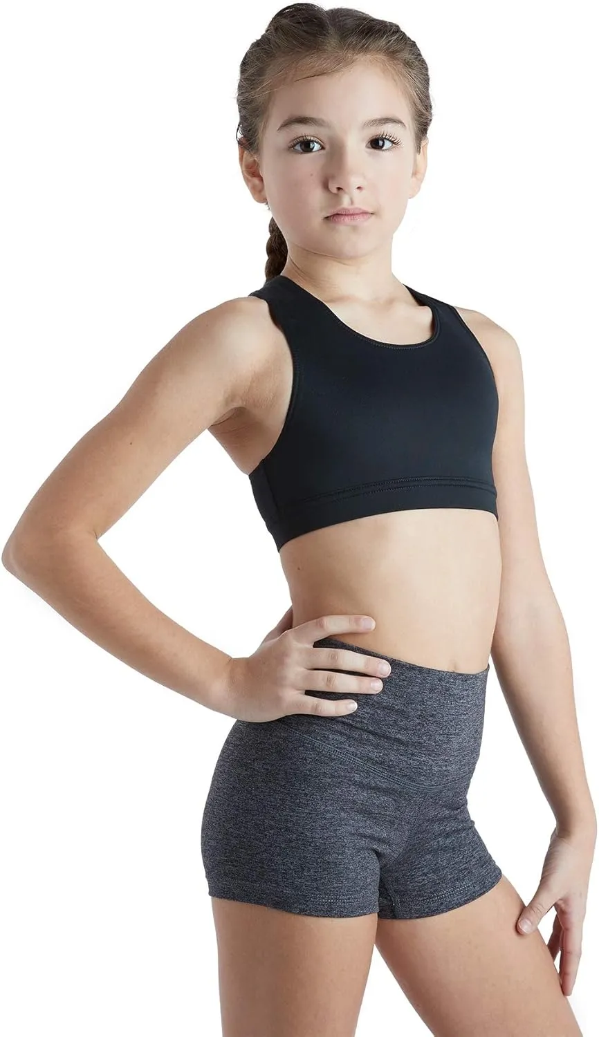 Liakada Girls Braided Sports Bra with Integrated Bra Shelf Liner for Dance, Gym, Aerobics. Yoga, Cheer!