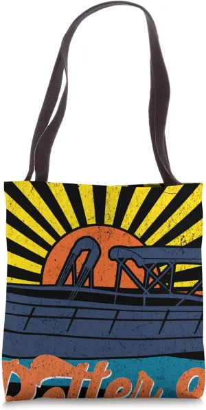 Life Is Better On Lake Champlain Pontoon Party Barge Sandbar Tote Bag