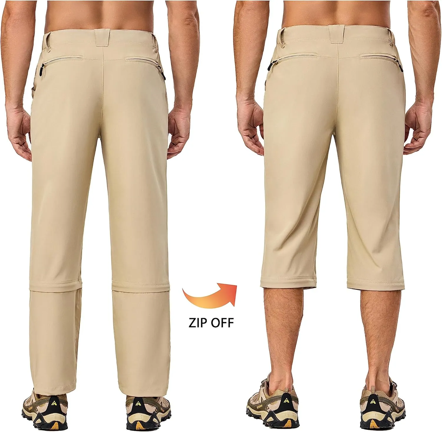Little Donkey Andy Men's Stretch Convertible Pants Zip-Off Lightweight Quick-Dry Hiking Fishing Travel Pants