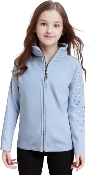 LIUHUO Girls Figure Skating Training Jacket - Elegant Ventilated Practice Top
