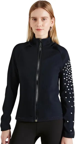 LIUHUO Girls Figure Skating Training Jacket - Elegant Ventilated Practice Top