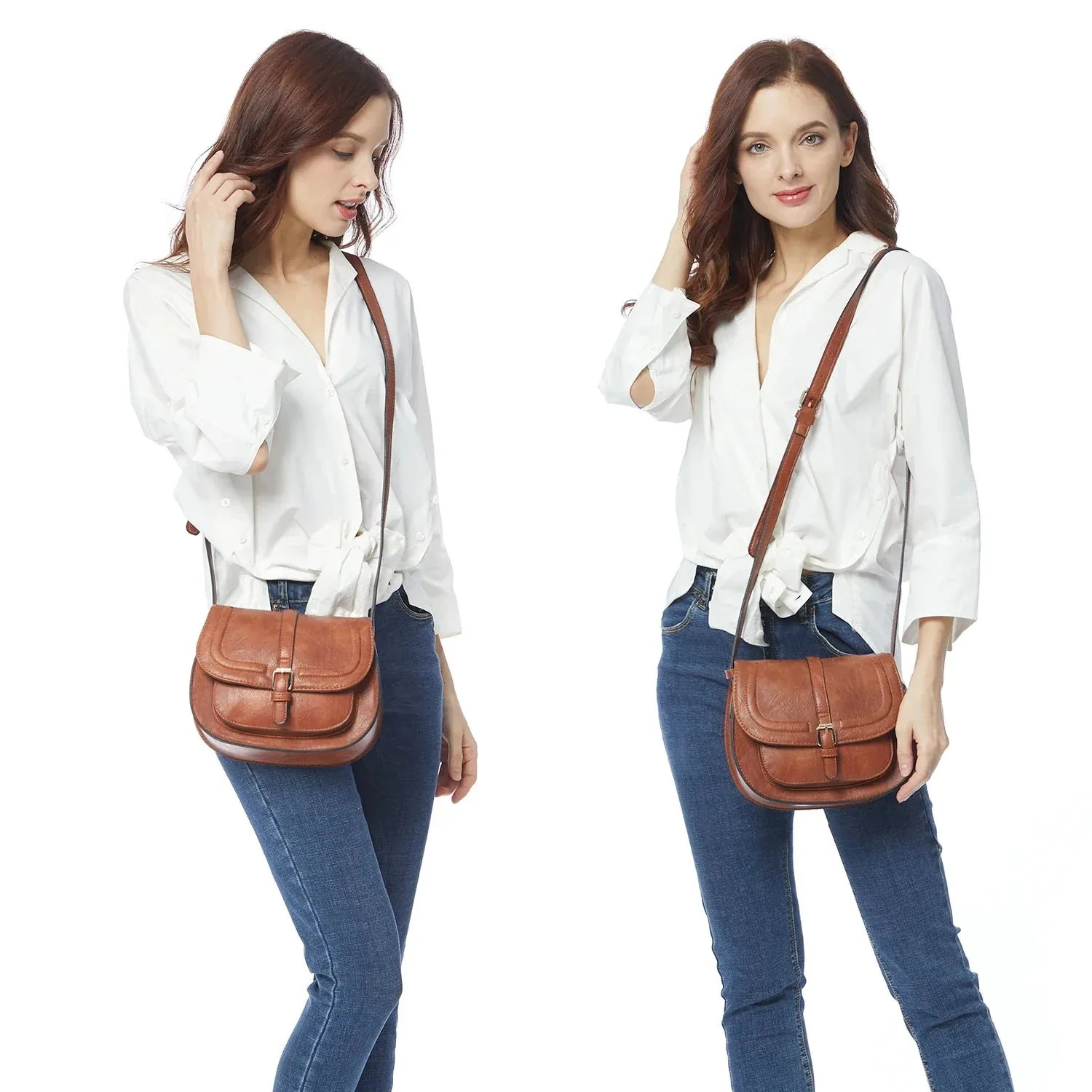 Lizzie | Classic Crossbody Saddle Bag – Timeless & Elegant