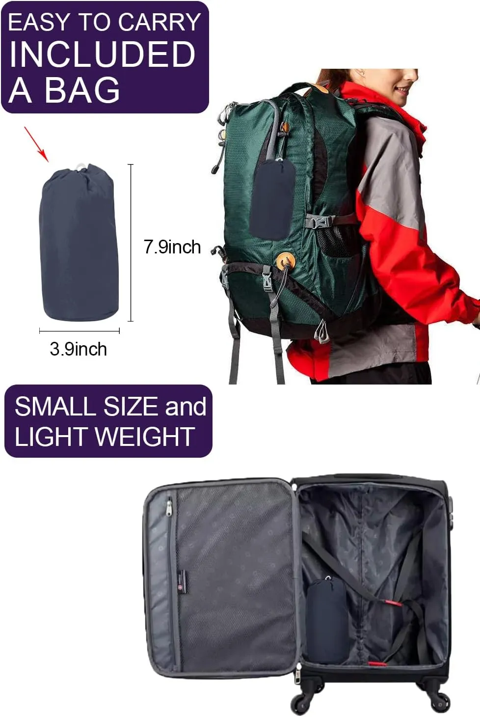Lomon Women Waterproof Lightweight Rain Jacket Active Outdoor Hooded Raincoat