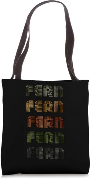Love Heart Fern Tee Grunge/Vintage Style Black Fern Tote Bag