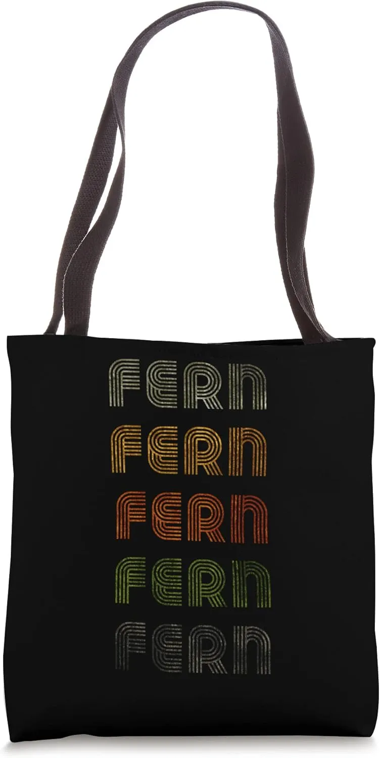 Love Heart Fern Tee Grunge/Vintage Style Black Fern Tote Bag