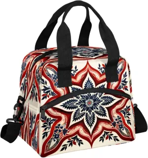 Lunch Bag for Women Men Insulated Lunch Box for Adult, 4th of July Portable Reusable Lunch Tote Bag for Work Picnic Travel, Memorial Day Cooler Tote Bag