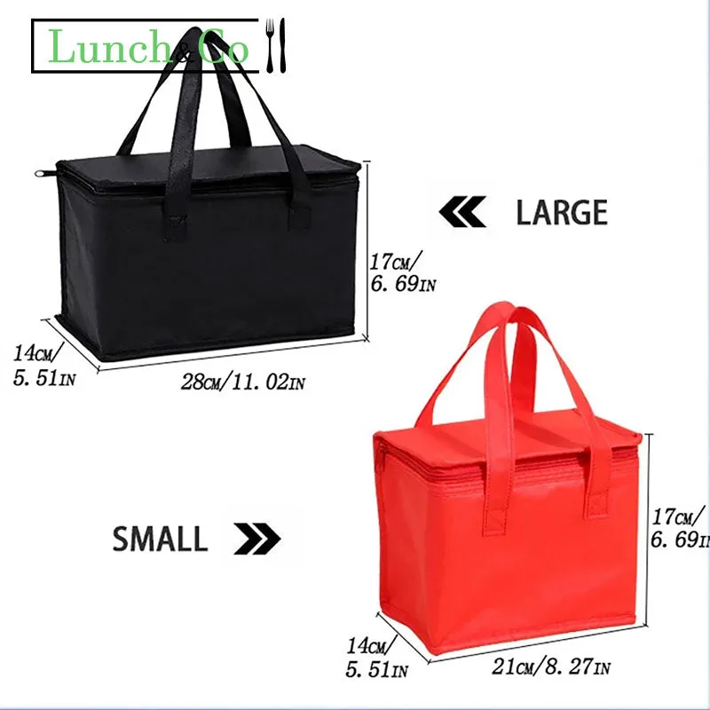 Lunch Bag Kraft Noir Large