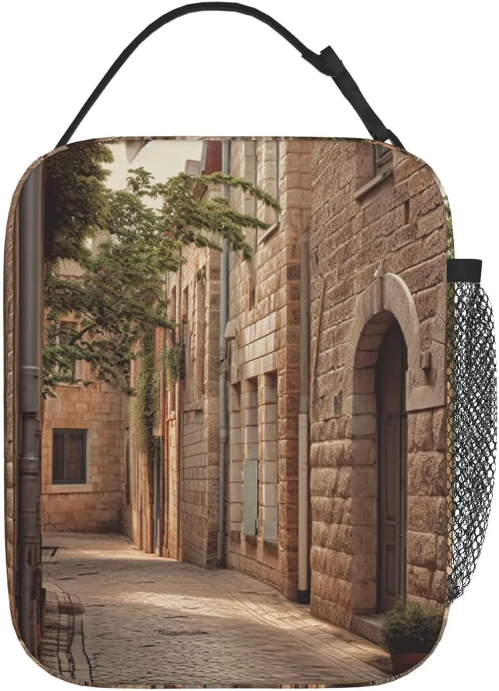 Lunch Bag Lunch Box For Women Men Reusable Insulated Lunch Tote Bag Architecture Streets Houses Leakproof Cooler Bag Portable Cooler Lunch Container For Picnic Travel