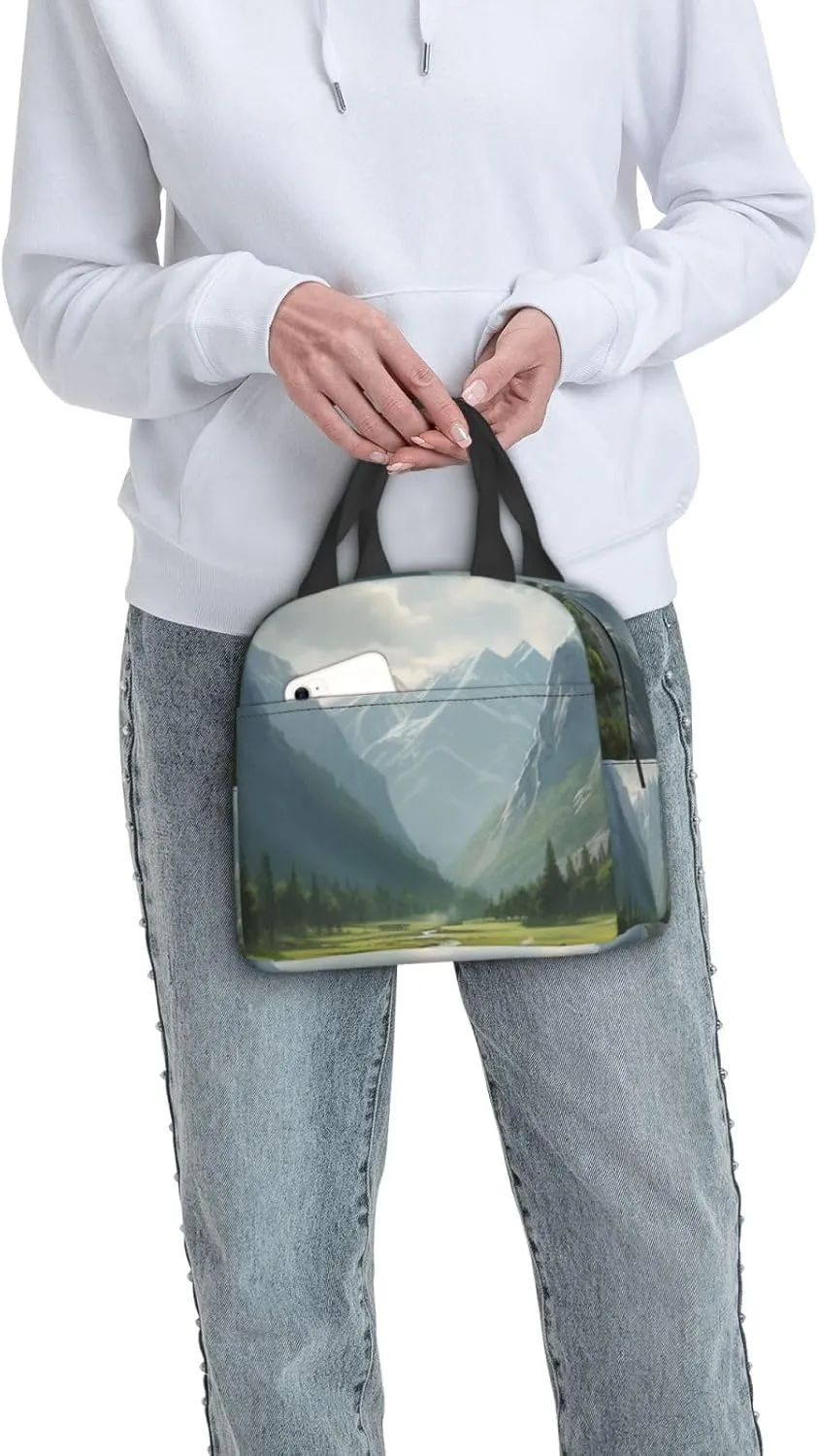 Lunch Bag Lunch Box For Women Men Reusable Insulated Lunch Tote Bag Valley Leakproof Cooler Bag Portable Cooler Lunch Container For Picnic Travel