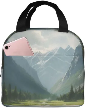 Lunch Bag Lunch Box For Women Men Reusable Insulated Lunch Tote Bag Valley Leakproof Cooler Bag Portable Cooler Lunch Container For Picnic Travel