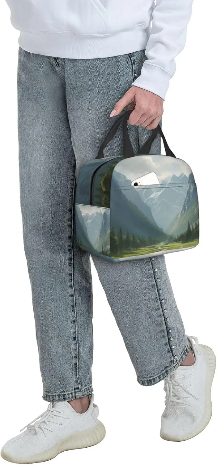 Lunch Bag Lunch Box For Women Men Reusable Insulated Lunch Tote Bag Valley Leakproof Cooler Bag Portable Cooler Lunch Container For Picnic Travel