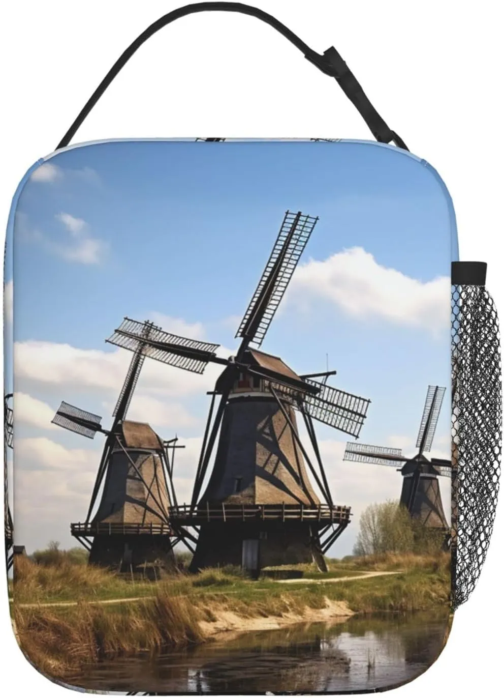 Lunch Bag Lunch Box For Women Men Reusable Insulated Lunch Tote Bag Windmills Leakproof Cooler Bag Portable Cooler Lunch Container For Picnic Travel