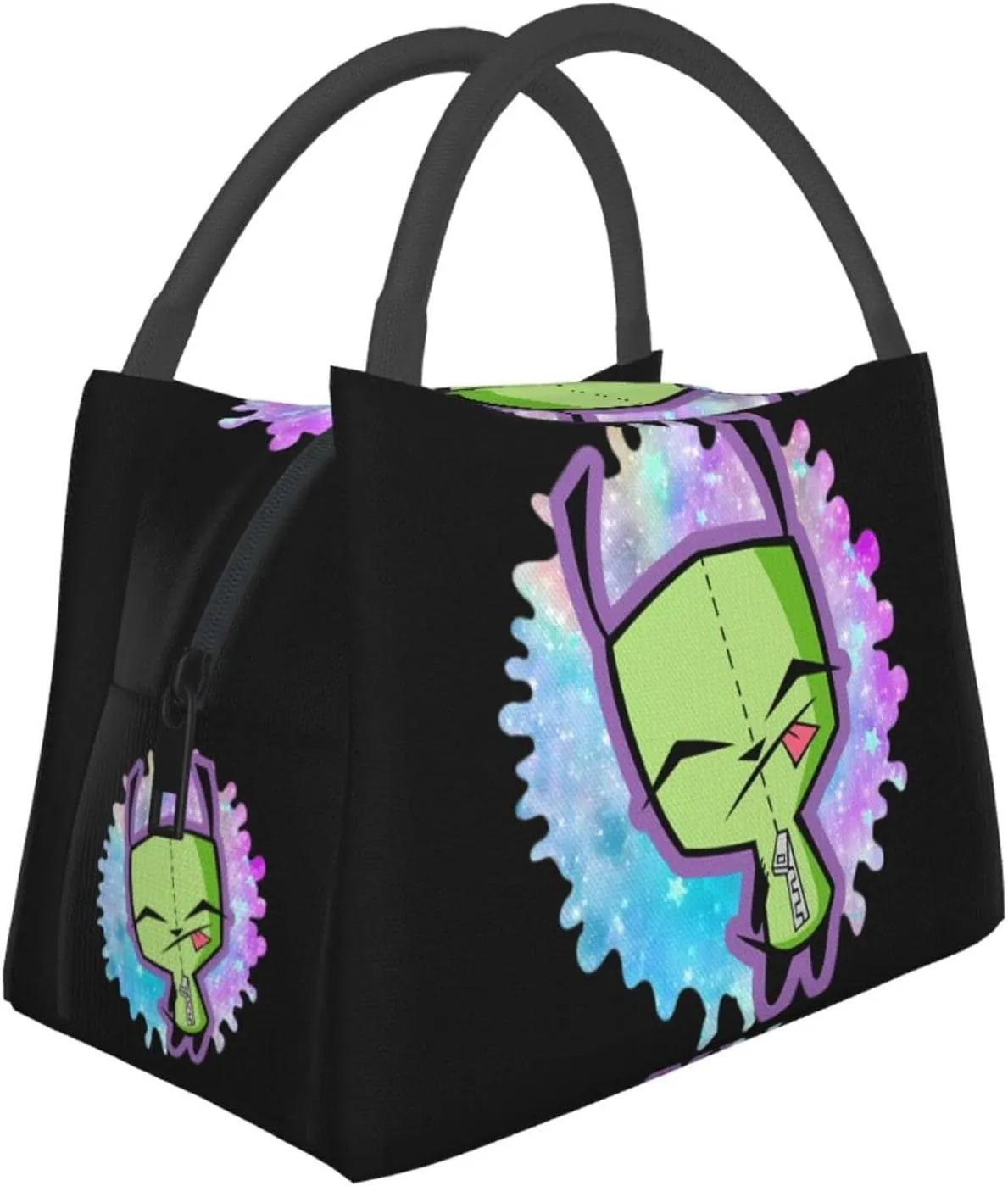 Lunch Bags Invader Anime Zim Insulated Lunch Tote Reusable Portable Lunch Box for Outdoor Office Picnic 11 X 6.5 X 7 in