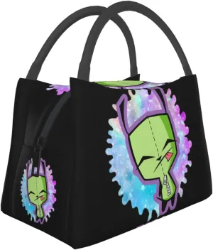 Lunch Bags Invader Anime Zim Insulated Lunch Tote Reusable Portable Lunch Box for Outdoor Office Picnic 11 X 6.5 X 7 in