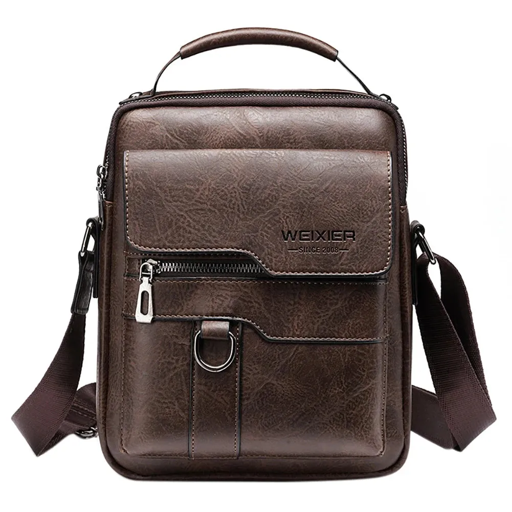 Luxury Men Sling Bag Leather Side Shoulder Bag For Men Husband Gift Business Messenger Crossbody Bag Male Vintage Handbag